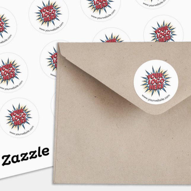 Folha de adesivos brancos redondos personalizados  (Criador carregado)