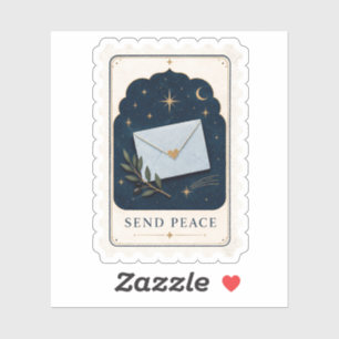 Folha de Adesivos Celestiais Send Peace