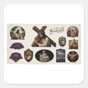 Folha de Adesivos da Paixão de Cristo - Clássico R