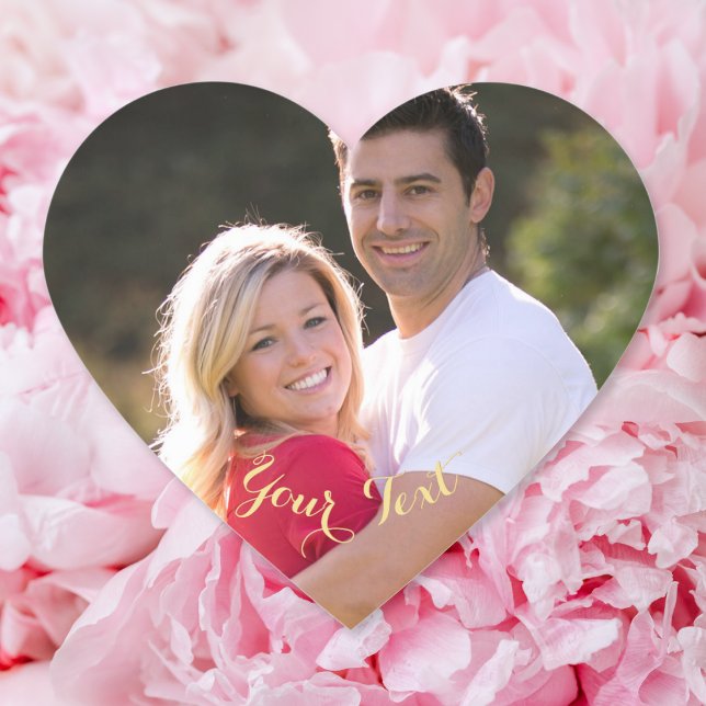 Folha de Adesivos de Fotos em Forma de Coração Per (Create Custom Heart Shape Photo Stickers Sheet)