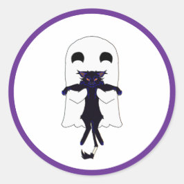 Folha de adesivos de Ghost e Gata Preta e Escraggg