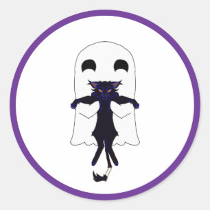 Folha de adesivos de Ghost e Gata Preta e Escraggg