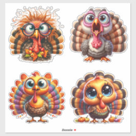 Folha de Adesivos de Peru de Ação de Graças Excênt