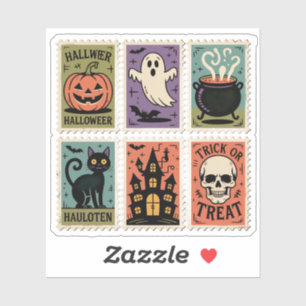 Folha de Adesivos de Selos Assustadores de Hallowe