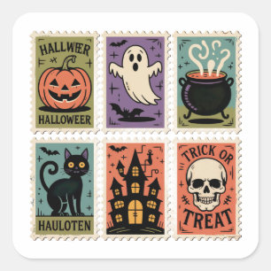 Folha de Adesivos de Selos Assustadores de Hallowe