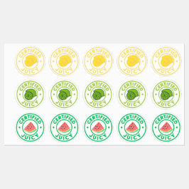 Folha de Adesivos Fruta Suculenta Certificada