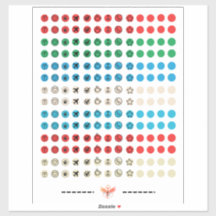 folha de adesivos minimalista