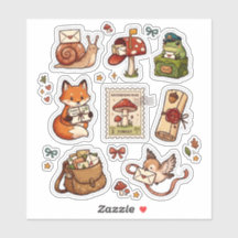 Folha de Adesivos Mushroom Mail Club