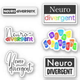 Folha de adesivos Neurodivergentes