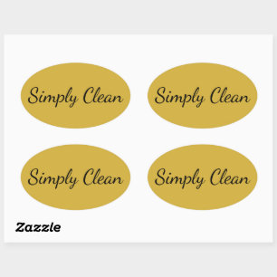 Folha de Adesivos Oval M Dourado Texto Personaliza