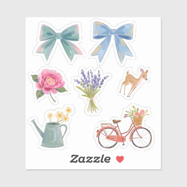 Folha de Adesivos Whimsical Cottagecore (Folha)
