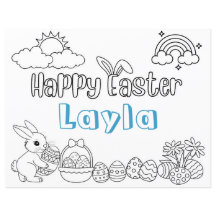 Folha de Atividades de Coloração de Páscoa Secundá