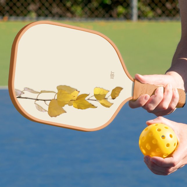 Folha de Bétula Dourada Elegante Personalizada de  (Criador carregado)