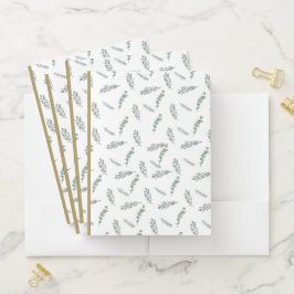 Folha de bolso verde desenhada à mão