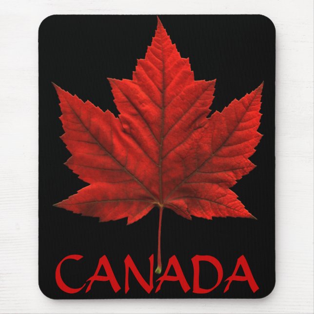 Folha de bordo vermelha Mousepad de Canadá (Frente)