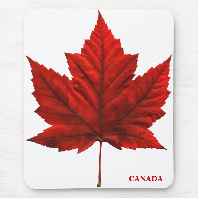 Folha de bordo vermelha Mousepad de Canadá (Frente)