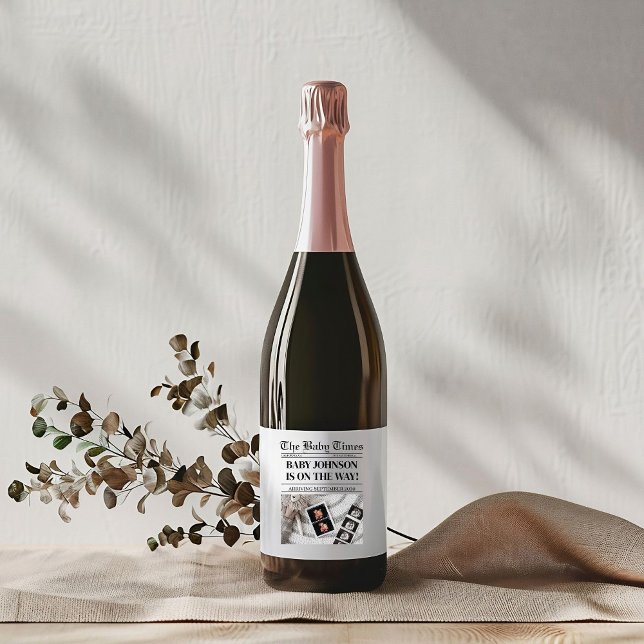 Folha de Chá de fraldas de gravidez no jornal (Criador carregado)