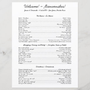 Folha de Chats Espanhola - Casamento Bilíngue
