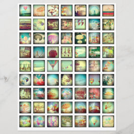 Folha de colagem elementos vintage românticos de á