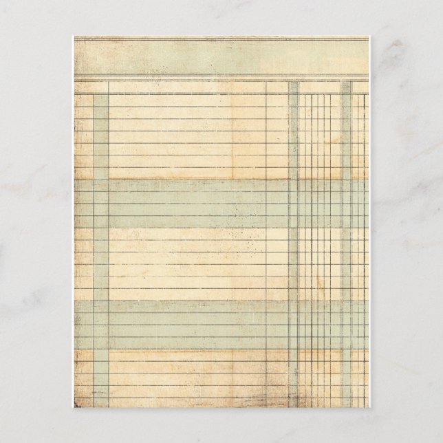 Folha de Contabilidade Vintage (Frente)