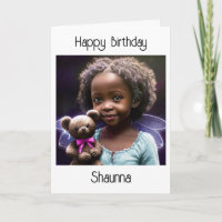Folha de Cores e Cartão de Menininha Personalizada
