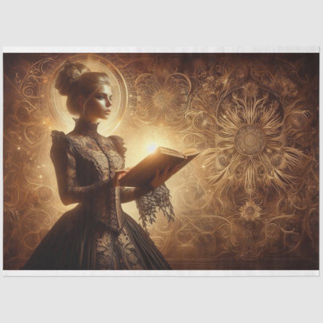 Folha de Disco Papel Tecidual Gótica Senhora Vitor (Frente )