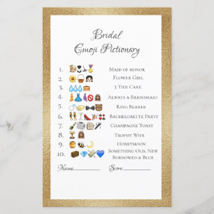 Folha de Documentos do Pictionary Game do Bridal E