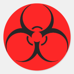 Folha de etiquetas do biohazard