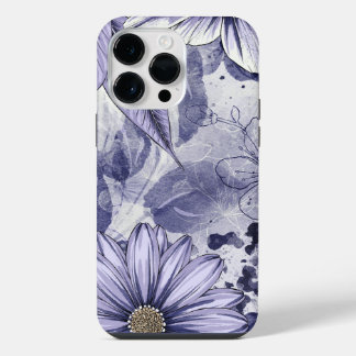 Folha de Flor Roxa Aquarela Desenho à Mão
