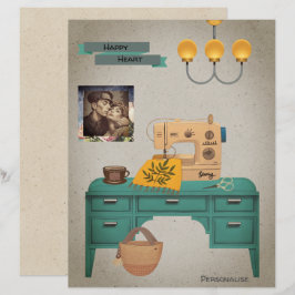 Folha de fotos da máquina de costura VintagePapel
