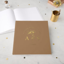 Folha de Ginkgo Elegante em Marrom Mocha com Folhe