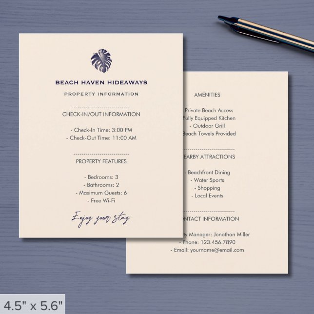 Folha de Informações de Propriedade de Aluguel de  (Criador carregado)