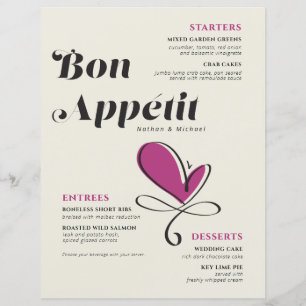 Folha de Janto Bon Appetit Wedding