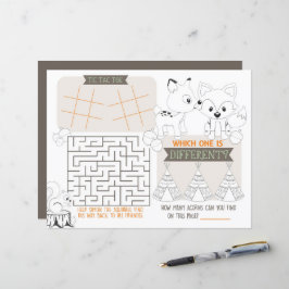 Folha de Jogo da Atividade de Colocação de Criança