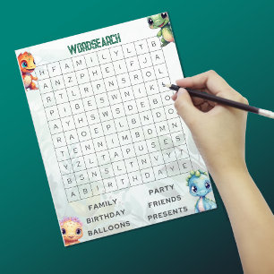 Folha de Jogo do Partido de Pesquisa de Palavras D