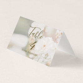 Folha de Mesa de Foto de Rosas Brancas Desbotadas