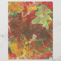 Folha de Oak de outono de abstrato