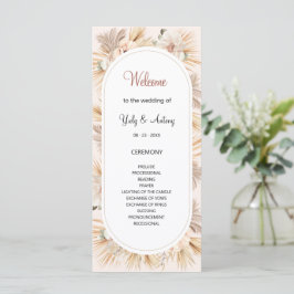 Folha de Ordem de Serviço Boho Creme Oval Arco com
