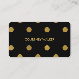 Folha de ouro bonito & cartões de visitas pretos