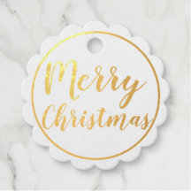 Folha de Ouro Feliz ano novo de Natal Merry Tag