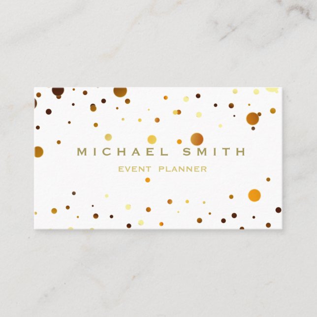 Folha de ouro fina Cartão de visita branco sutil (Frente)