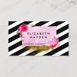 Folha de ouro rosa cartão de visita