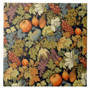 Folha de Outono Abóbora Vintage William Morris