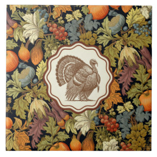 Folha de Outono Vintage William Morris Abóbora Per