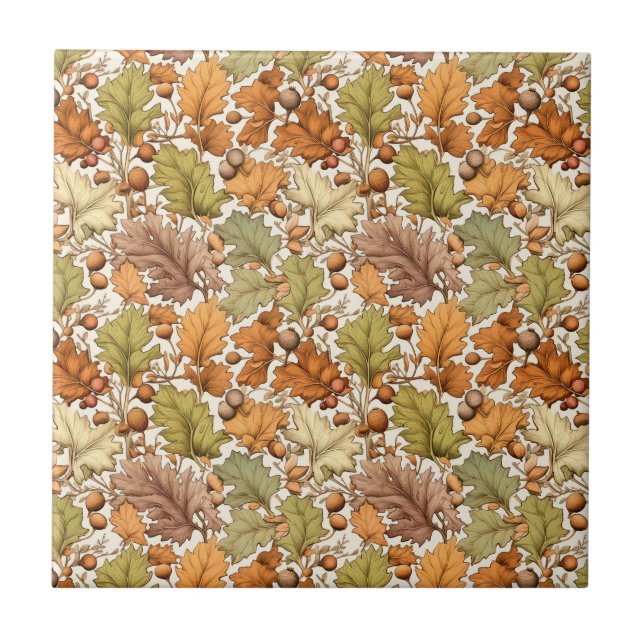 Folha de Outono Vintage William Morris Berry (Frente)