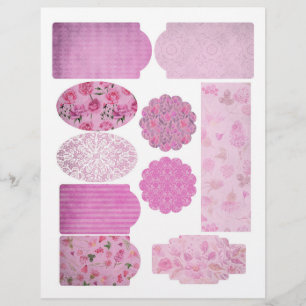 Folha de Padrões cor-de-rosa Shabby