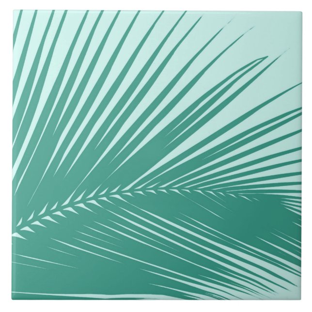 Folha de palma - Turquesa e aqua (Frente)
