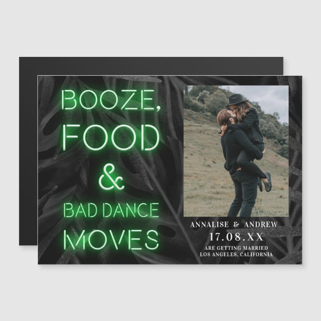 Folha de palma verde-clara, salvar a foto de data (Frente/Verso)