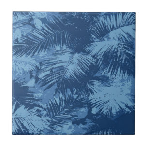 Folha de Palmeira Tropical Azul
