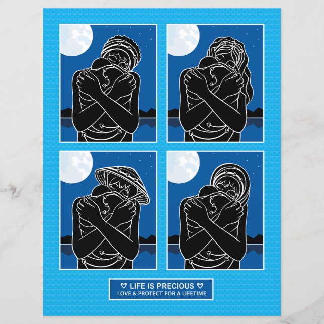 Folha de papel 8,5"x11" do Love & Protect_Flat (Frente)